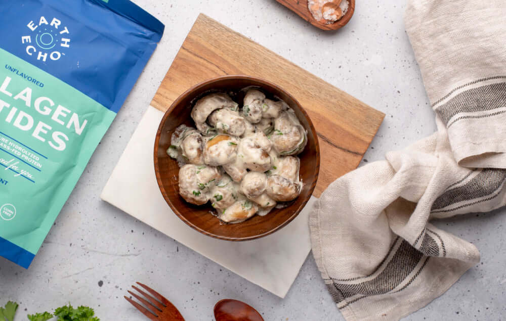 Not Your Average Side Dish: Creamy Collagen Garlic Mushrooms