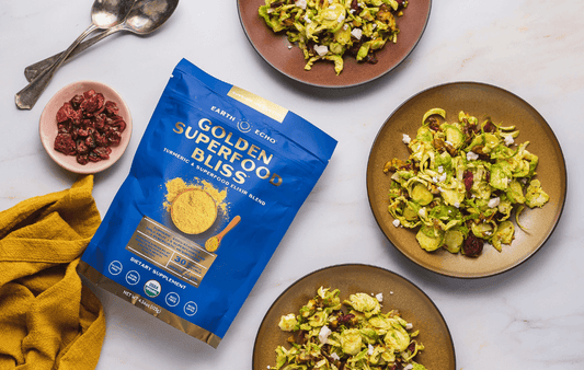 Wintery Golden Spiced Brussels Sprouts Salad Recipe