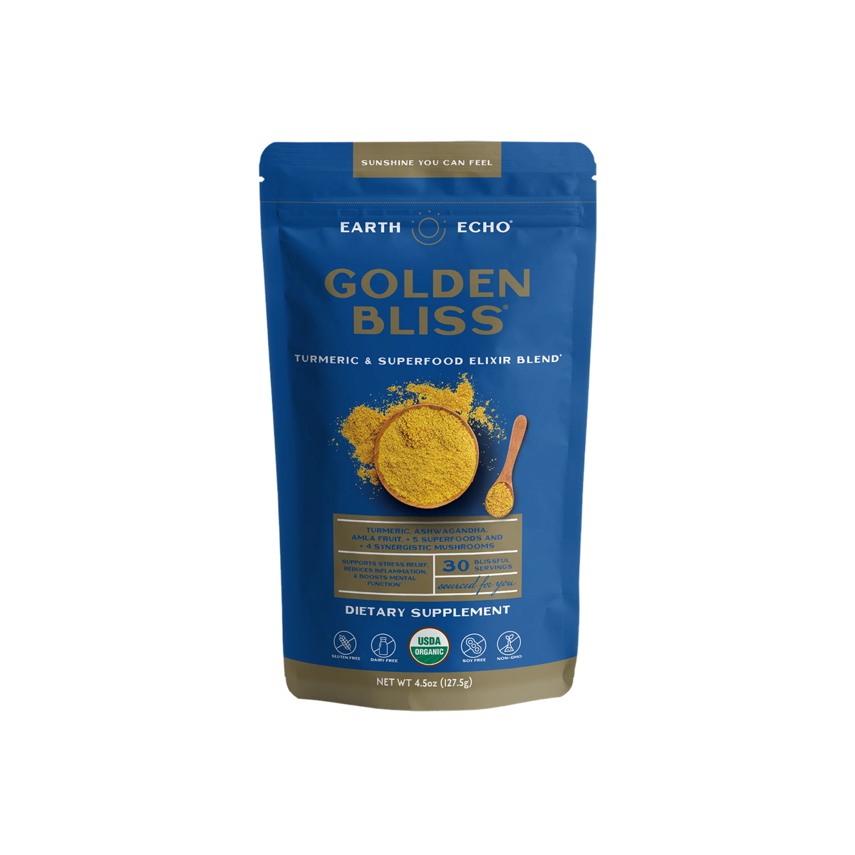 Golden Bliss | Turmeric & Superfood Elixir Blend – Earth Echo Foods